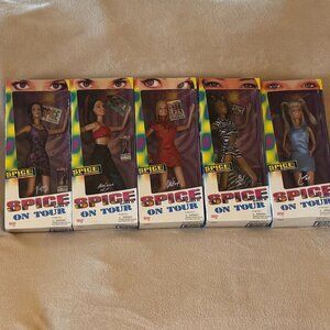 SPICE GIRLS ON TOUR DOLLS Set of 5 Dolls for Ages 3+ Years